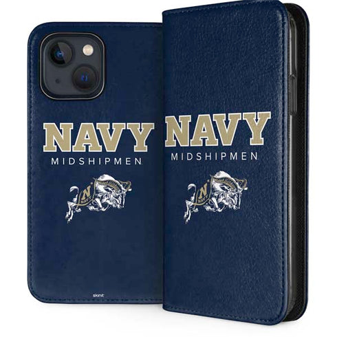 United States Naval Academy Midshipmen iPhone 15 Plus Folio Case