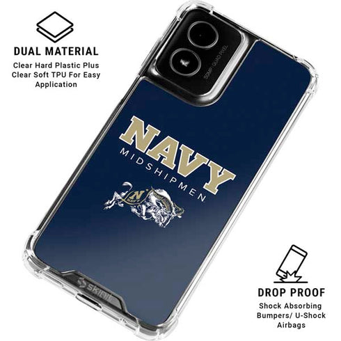 United States Naval Academy Midshipmen Moto G Power 5G (2024) Clear Case