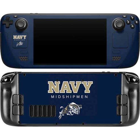 United States Naval Academy Midshipmen Steam Deck Handheld Gaming Computer OLED Skin