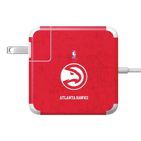 NBA Atlanta Hawks Distressed 85W Power Adapter (15 and 17 inch MacBook Pro Charger) Skin
