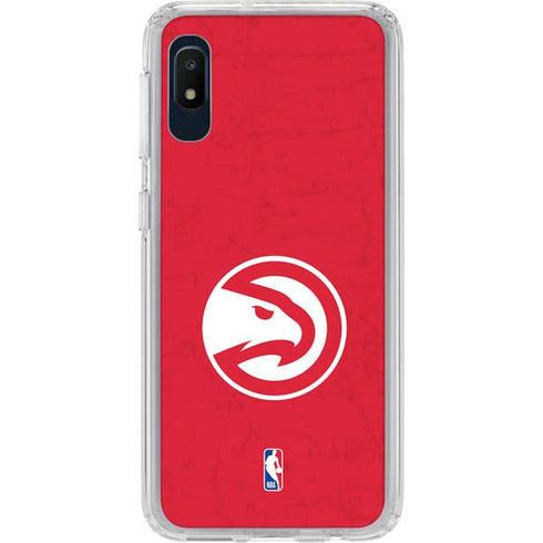 NBA Atlanta Hawks Distressed Galaxy A10e Clear Case