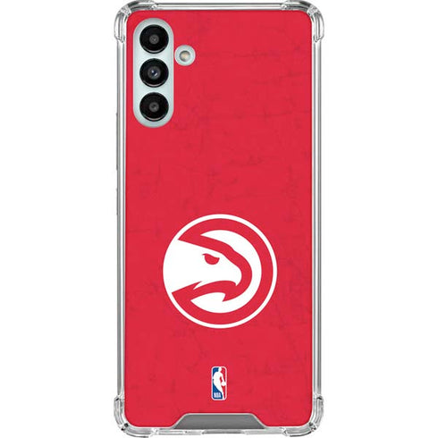 NBA Atlanta Hawks Distressed Galaxy A13 5G Clear Case