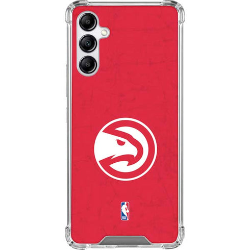 NBA Atlanta Hawks Distressed Galaxy A15 5G Clear Case