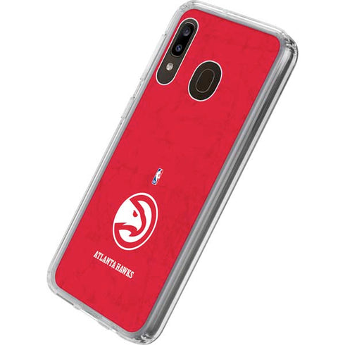 NBA Atlanta Hawks Distressed Galaxy A20 Clear Case