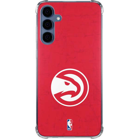 NBA Atlanta Hawks Distressed Galaxy A35 5G Clear Case