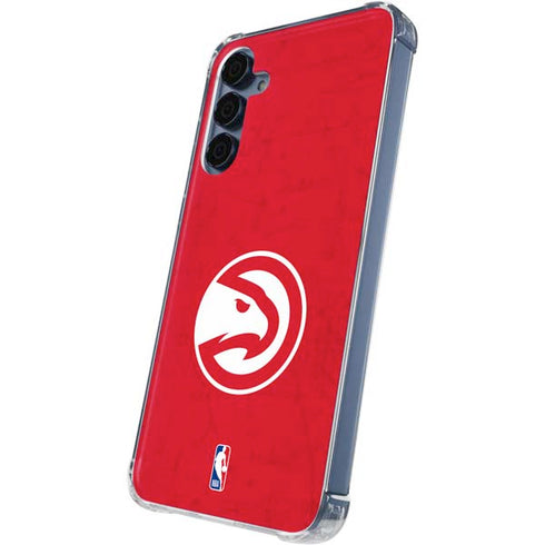 NBA Atlanta Hawks Distressed Galaxy A35 5G Clear Case