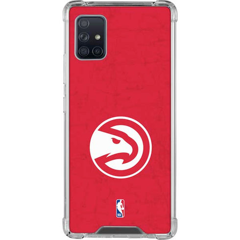 NBA Atlanta Hawks Distressed Galaxy A51 5G Clear Case