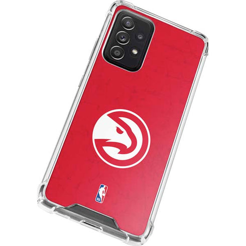 NBA Atlanta Hawks Distressed Galaxy A52 5G Clear Case