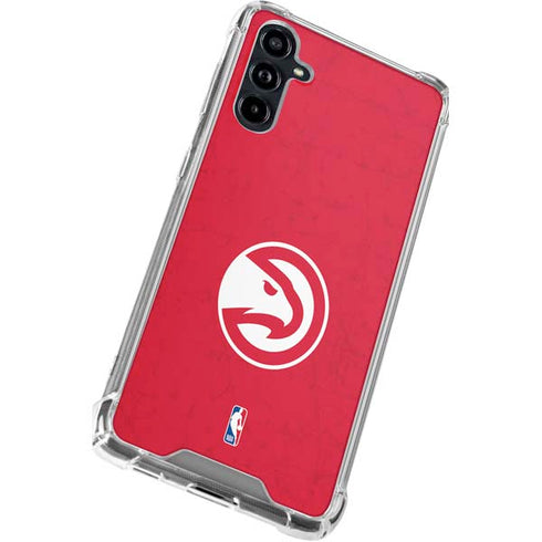 NBA Atlanta Hawks Distressed Galaxy A54 5G Clear Case