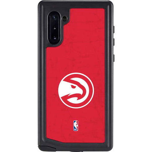 NBA Atlanta Hawks Distressed Galaxy Note 10 Waterproof Case