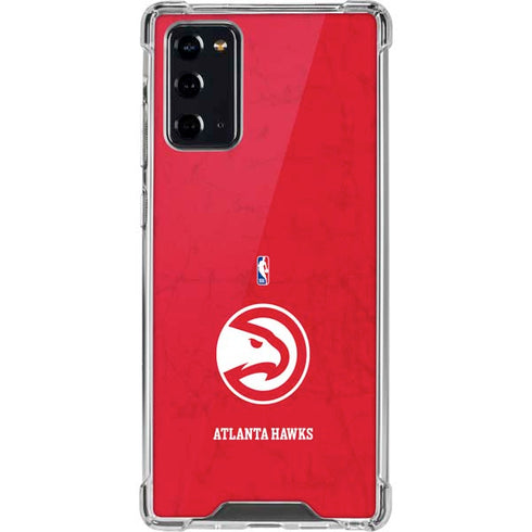 NBA Atlanta Hawks Distressed Galaxy Note20 5G Clear Case