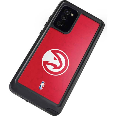 NBA Atlanta Hawks Distressed Galaxy Note20 5G Waterproof Case