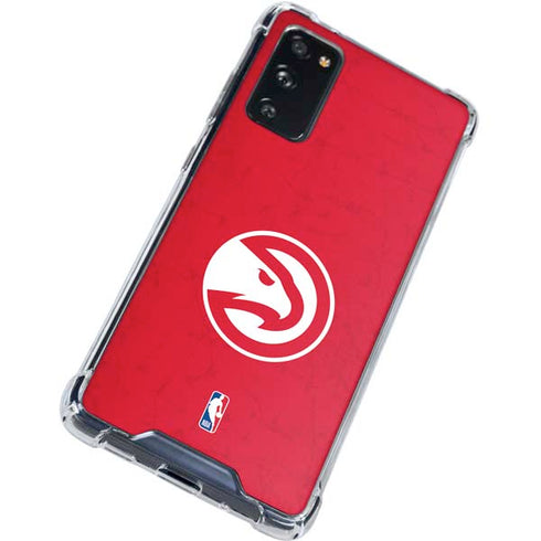 NBA Atlanta Hawks Distressed Galaxy S20 FE Clear Case