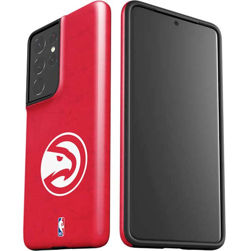 NBA Atlanta Hawks Distressed Galaxy S21 Ultra 5G Pro Case