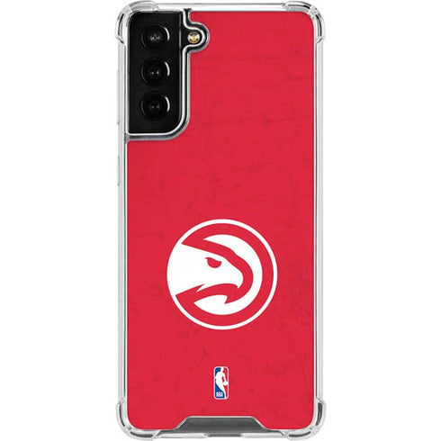 NBA Atlanta Hawks Distressed Galaxy S22 Plus Clear Case