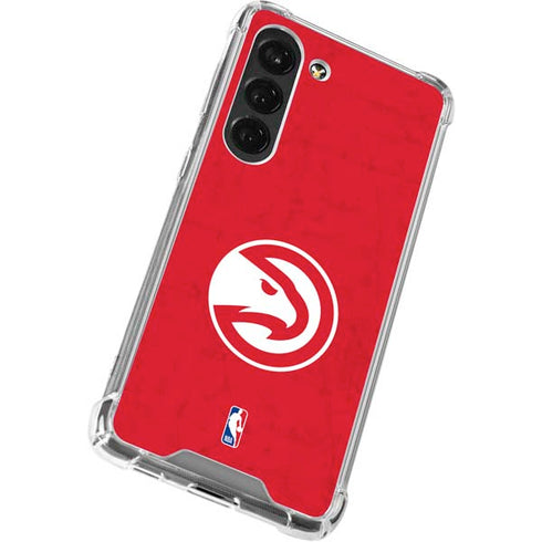 NBA Atlanta Hawks Distressed Galaxy S23 Clear Case