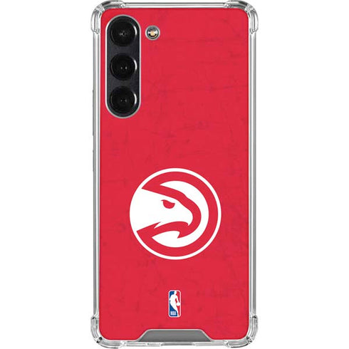 NBA Atlanta Hawks Distressed Galaxy S23 FE Clear Case