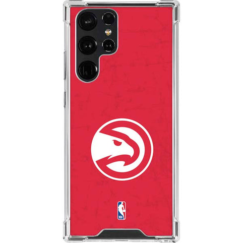 NBA Atlanta Hawks Distressed Galaxy S23 Ultra Clear Case