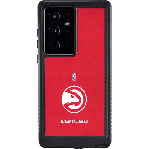 NBA Atlanta Hawks Distressed Galaxy S24 Ultra Waterproof Case