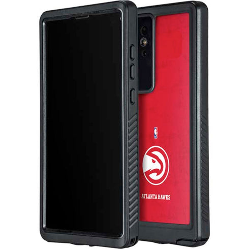 NBA Atlanta Hawks Distressed Galaxy S24 Ultra Waterproof Case