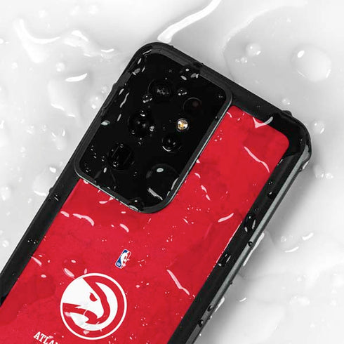 NBA Atlanta Hawks Distressed Galaxy S24 Ultra Waterproof Case