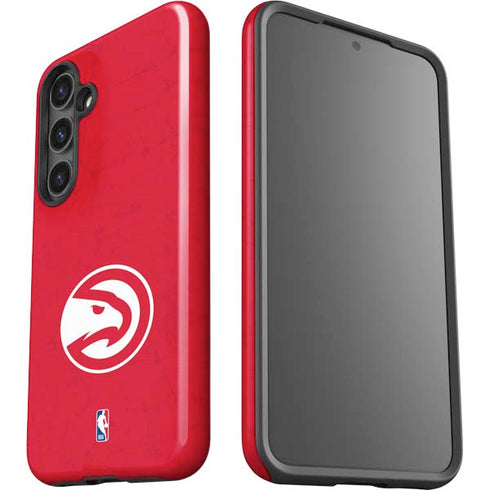 NBA Atlanta Hawks Distressed Galaxy S25 Impact Case