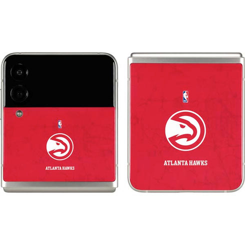 NBA Atlanta Hawks Distressed Galaxy Z Flip3 5G Skin