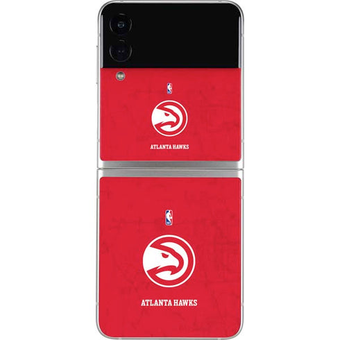 NBA Atlanta Hawks Distressed Galaxy Z Flip3 5G Skin