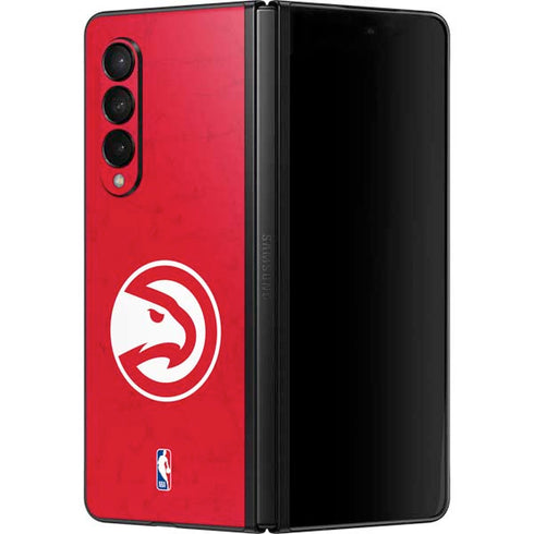 NBA Atlanta Hawks Distressed Galaxy Z Fold3 5G Skin