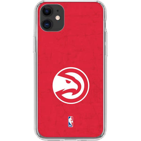 NBA Atlanta Hawks Distressed iPhone 11 Clear Case