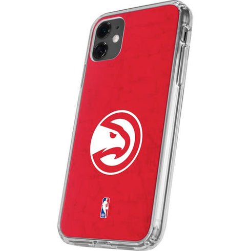 NBA Atlanta Hawks Distressed iPhone 11 Clear Case