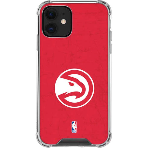 NBA Atlanta Hawks Distressed iPhone 12 Clear Case