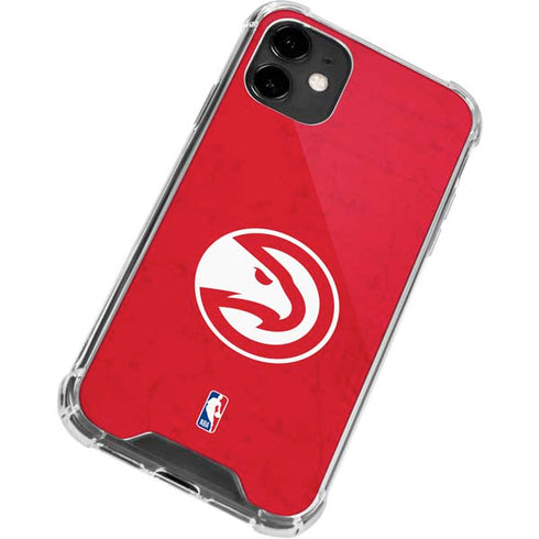 NBA Atlanta Hawks Distressed iPhone 12 Clear Case