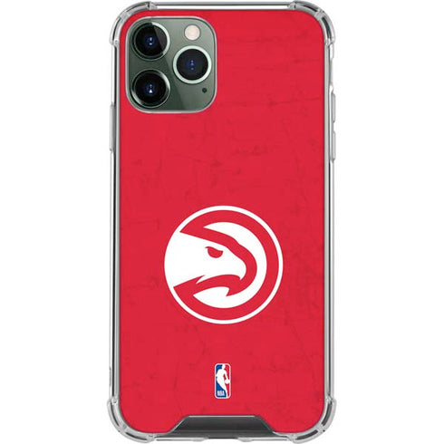 NBA Atlanta Hawks Distressed iPhone 12 Pro Clear Case