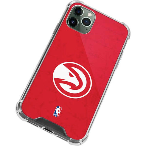 NBA Atlanta Hawks Distressed iPhone 12 Pro Max Clear Case