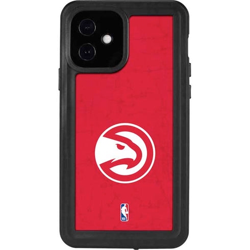 NBA Atlanta Hawks Distressed iPhone 12 Waterproof Case