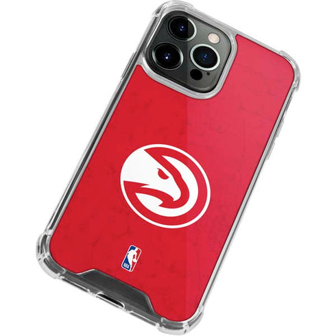 NBA Atlanta Hawks Distressed iPhone 13 Pro Max Clear Case