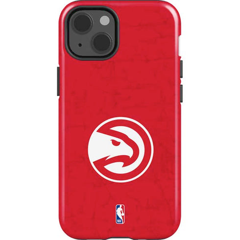 NBA Atlanta Hawks Distressed iPhone 15 Plus Impact Case