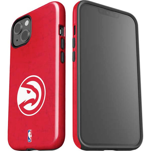 NBA Atlanta Hawks Distressed iPhone 15 Plus Impact Case