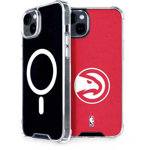NBA Atlanta Hawks Distressed iPhone 15 Plus MagSafe Case