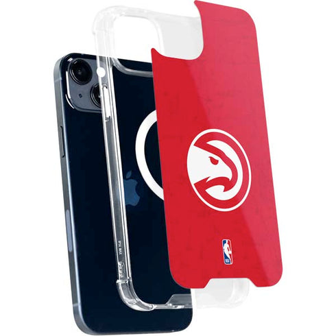 NBA Atlanta Hawks Distressed iPhone 15 Plus MagSafe Case