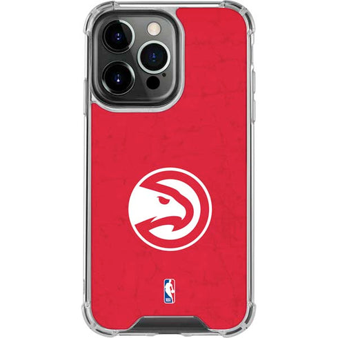 NBA Atlanta Hawks Distressed iPhone 15 Pro Max Clear Case