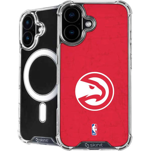 NBA Atlanta Hawks Distressed iPhone 16 MagSafe Case