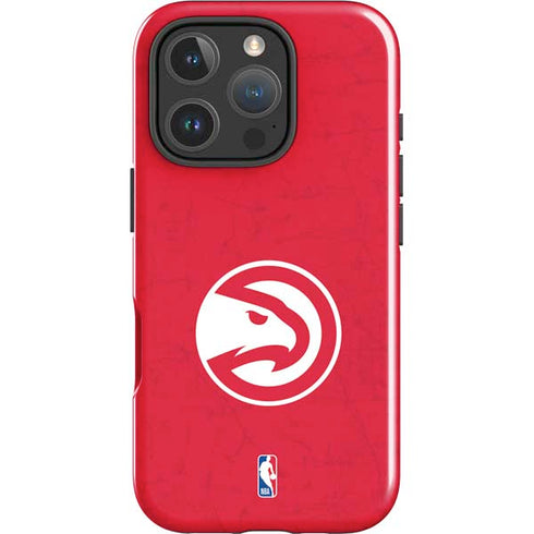 NBA Atlanta Hawks Distressed iPhone 16 Pro Impact Case