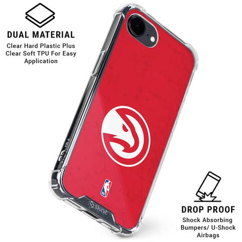 NBA Atlanta Hawks Distressed iPhone 16e Clear Case