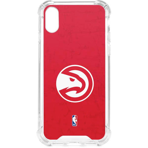 NBA Atlanta Hawks Distressed iPhone XS Clear Case