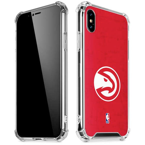NBA Atlanta Hawks Distressed iPhone XS Max Clear Case