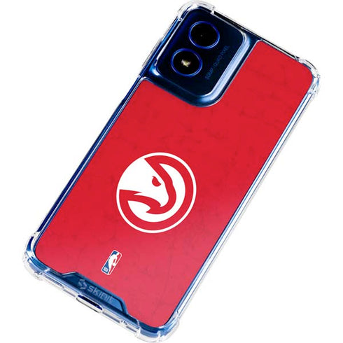 NBA Atlanta Hawks Distressed Moto G 5G (2024) Clear Case