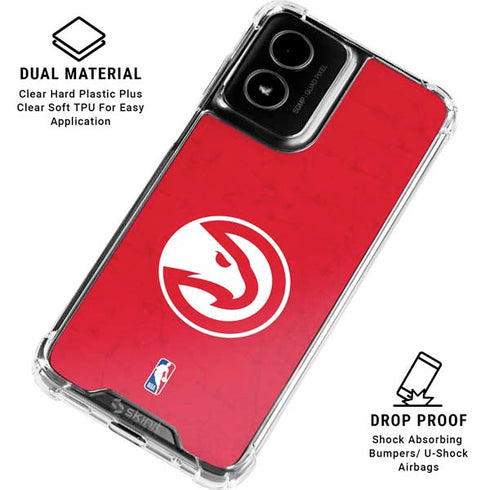 NBA Atlanta Hawks Distressed Moto G Power 5G (2024) Clear Case
