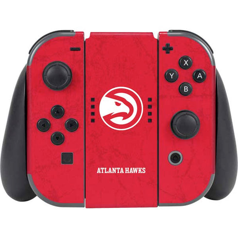 NBA Atlanta Hawks Distressed Nintendo Switch (2017-2021) Joy-Con Controller Skin